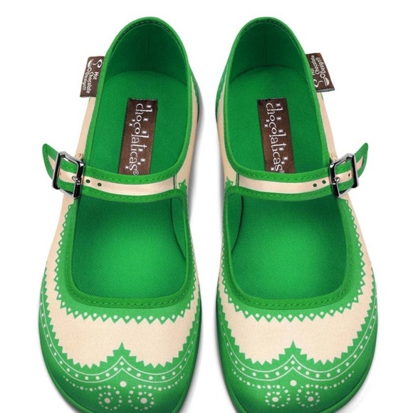 Chocolaticas Havana Green Woman’s Mary Jane Flat - Picture 1 of 1
